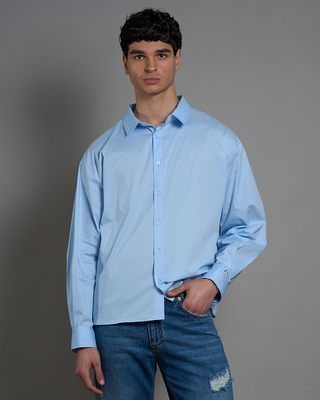 Camicia oversize in cotone