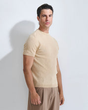 T-shirt a coste in filo