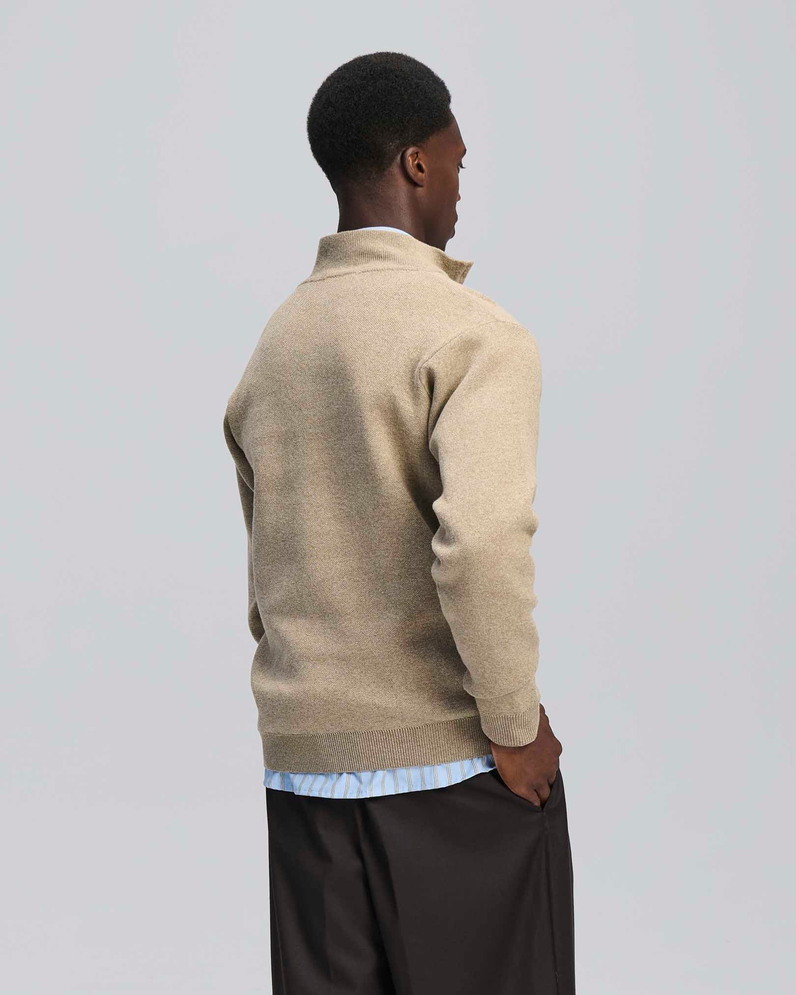 Pullover a mezza zip