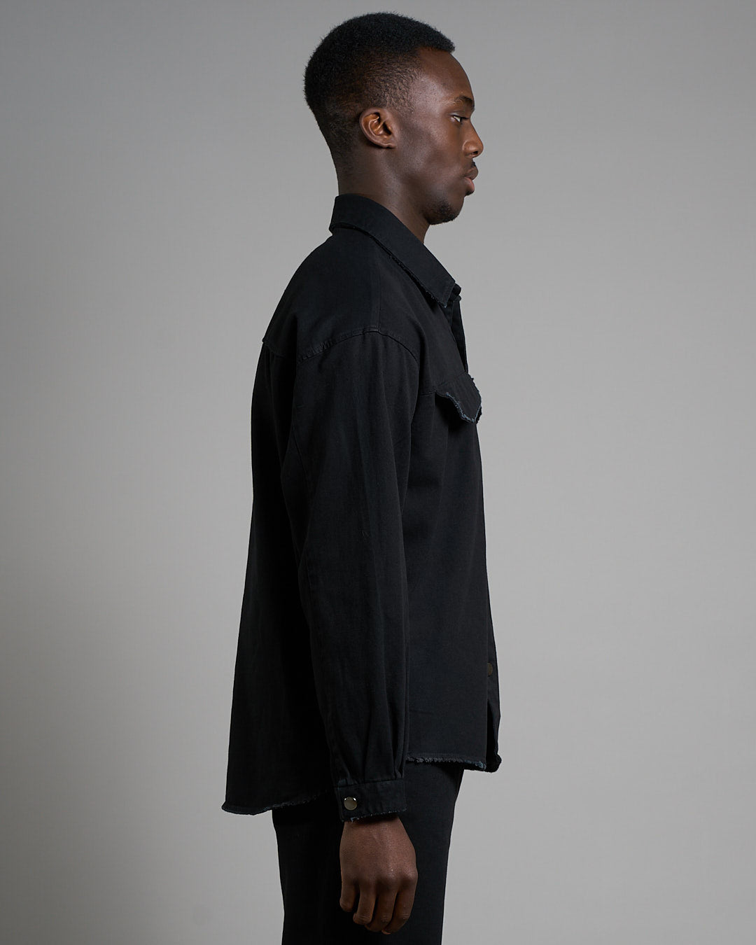 Camicia Giacca Con Rotture Oversize