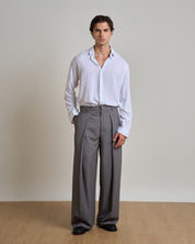 Pantalone Wide Fit con pieghe