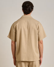 Camicia relax fit collo a bowling