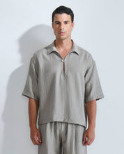 Camicia Polo misto lino