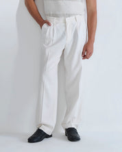Pantalone wide fit in lino