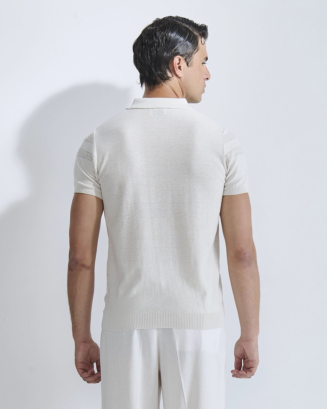 Polo in filo micro traforata