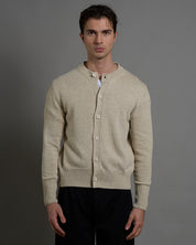 Cardigan girocollo in filo