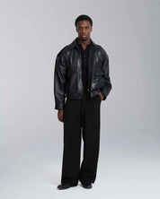 Giacca aviator in pelle