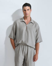 Camicia Polo misto lino