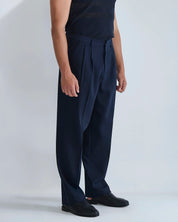 Pantalone wide fit in lino