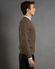 Maglia Girocollo con struttura a treccia