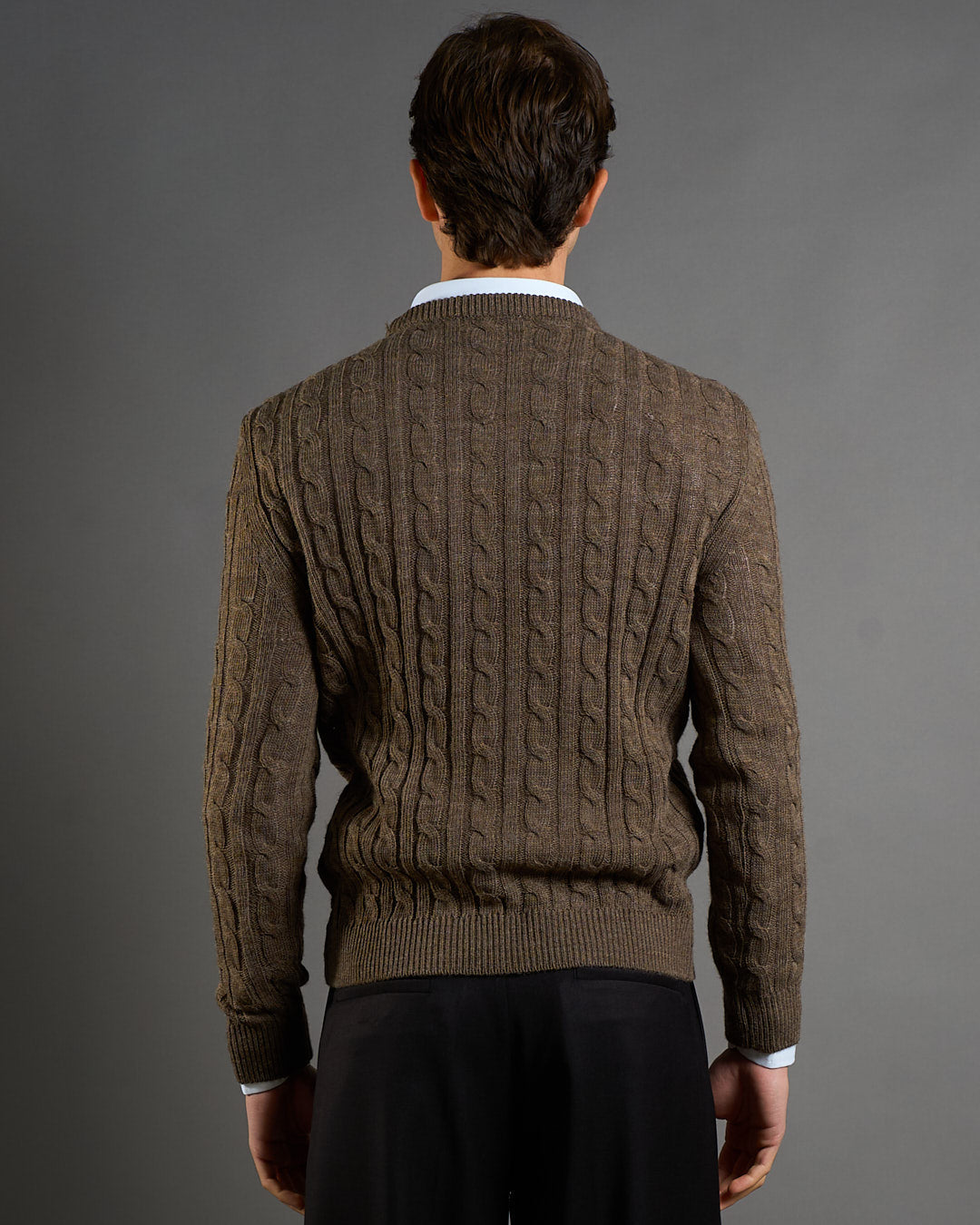 Maglia Girocollo con struttura a treccia