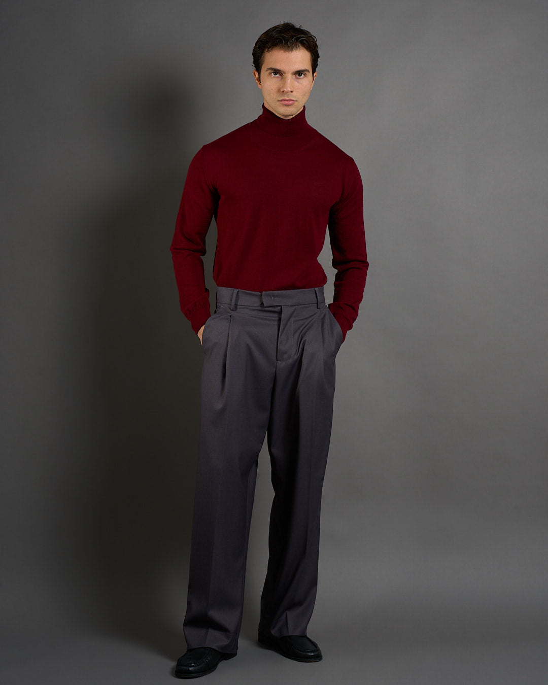 Maglioncino Collo alto in lana merinos