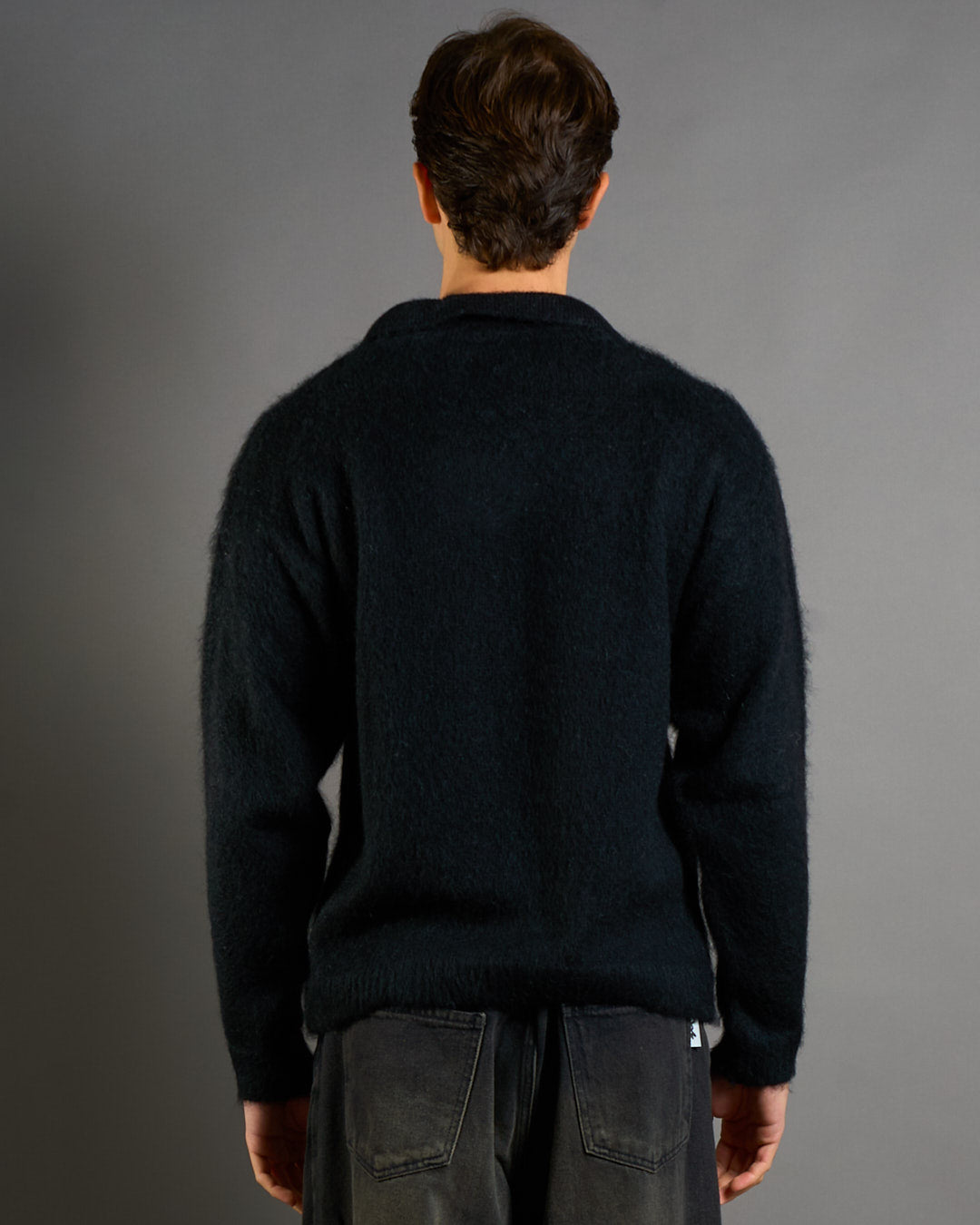 Polo con colletto in lana Mohair