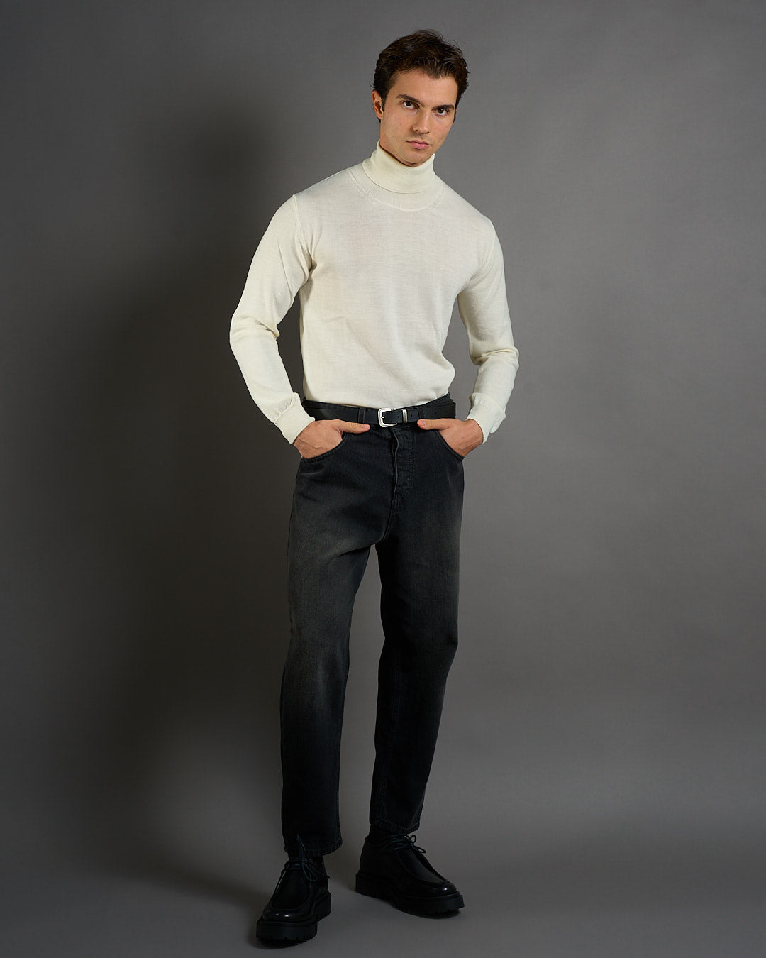 Maglioncino Collo alto in lana merinos