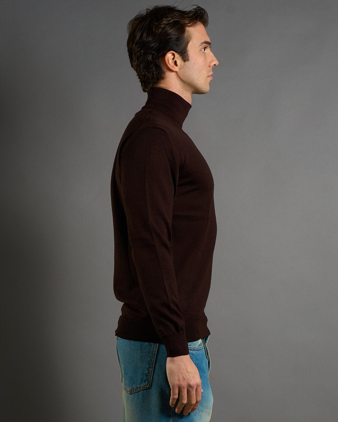 Maglioncino Collo alto in lana merinos