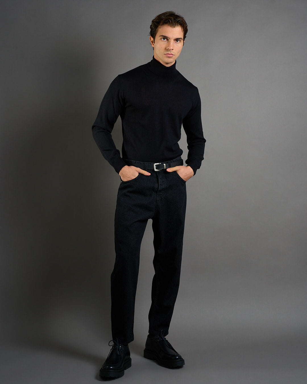 Maglioncino Collo alto in lana merinos