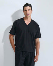 T-shirt cropped scollo a v