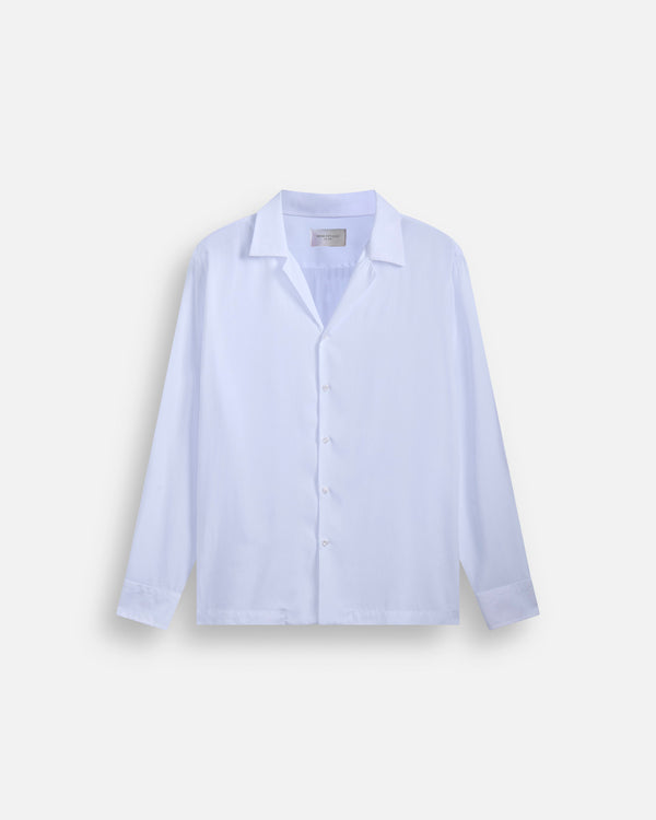 Camicia in viscosa collo a bowling