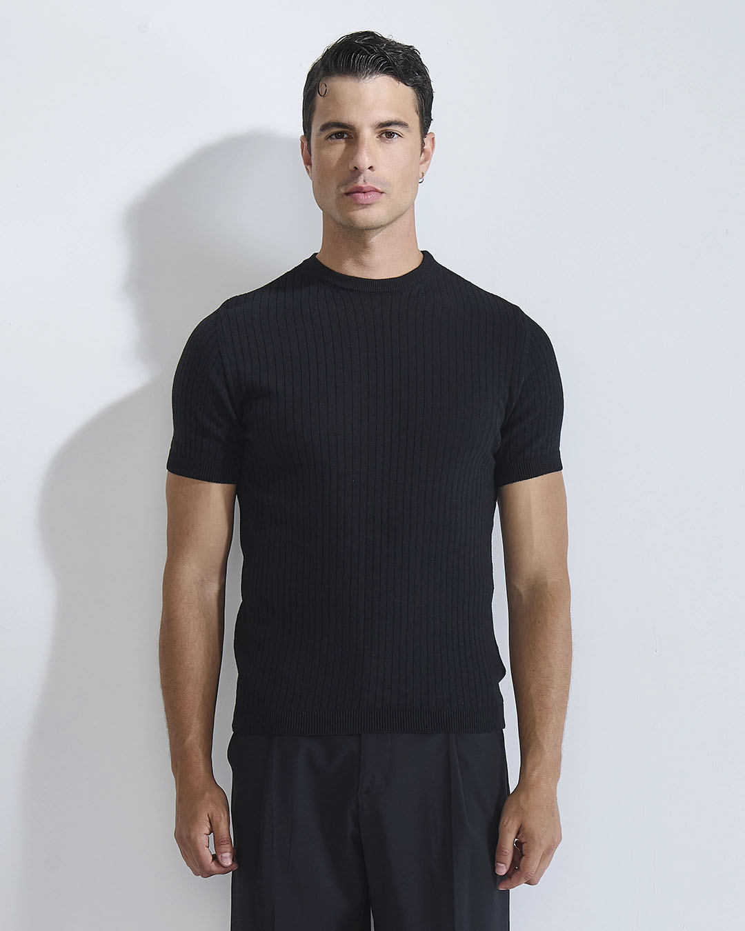T-shirt a coste in filo