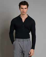 Polo a coste limited edition manica lunga