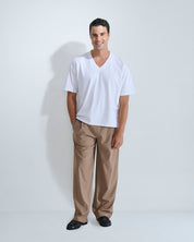 T-shirt cropped scollo a v