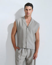Camicia Gilet in misto lino