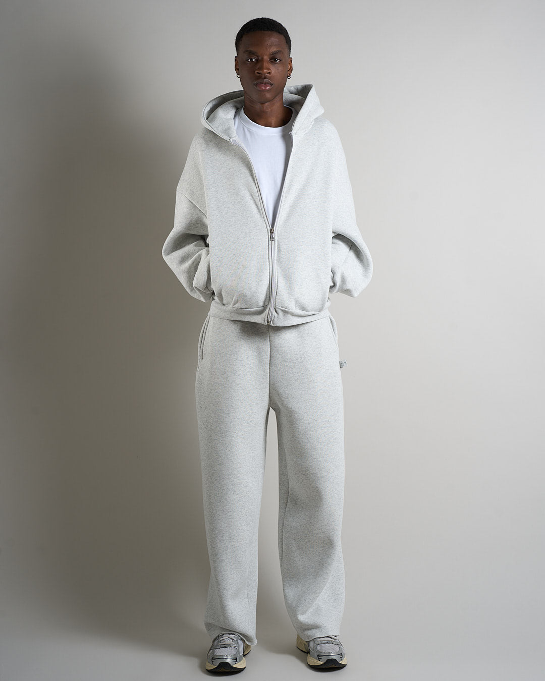 Felpa cropped con zip