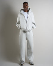 Felpa cropped con zip