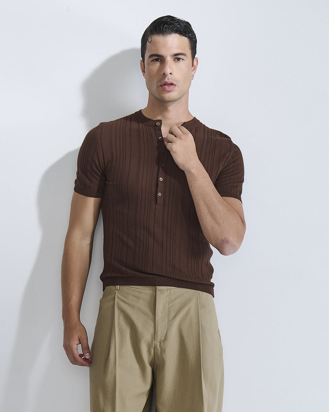 T-Shirt Serafino in filo fluttuante Limited Edition