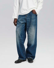 Jeans Baggy doppio stone con molature