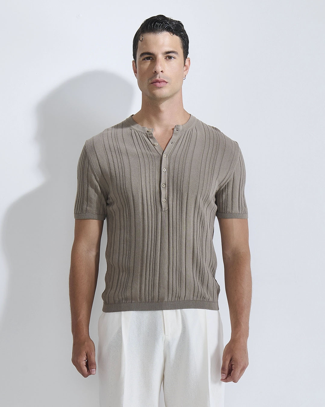 T-Shirt Serafino in filo fluttuante Limited Edition
