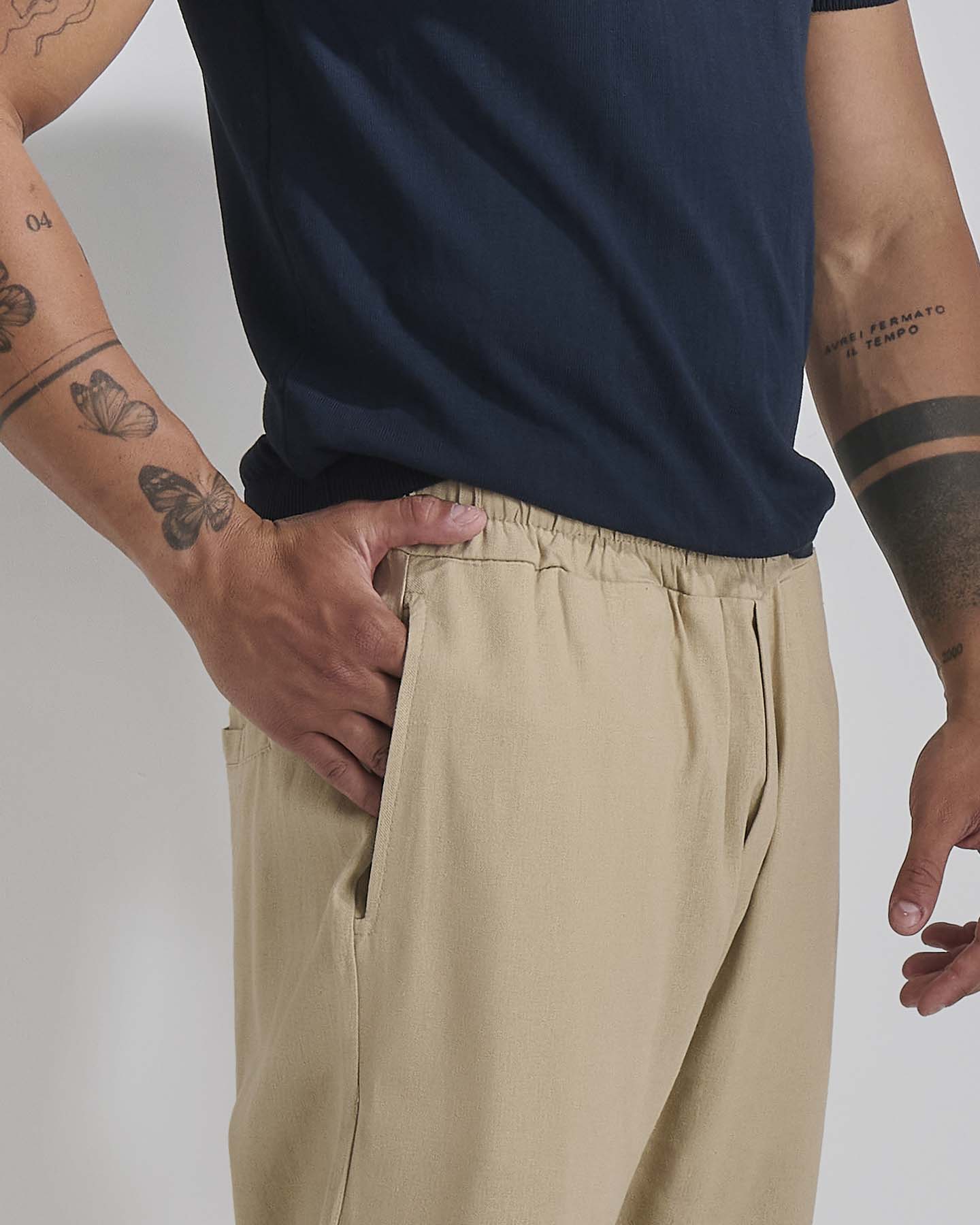 Pantalaccio Jogger In Lino