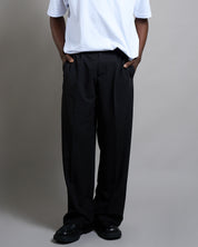 Pantalone Wide Leg con zip e bottone al fondo