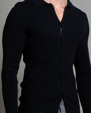 Cardigan a polo a coste limited edition