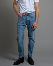 Jeans Slim Fit Marmorizzato Chiaro