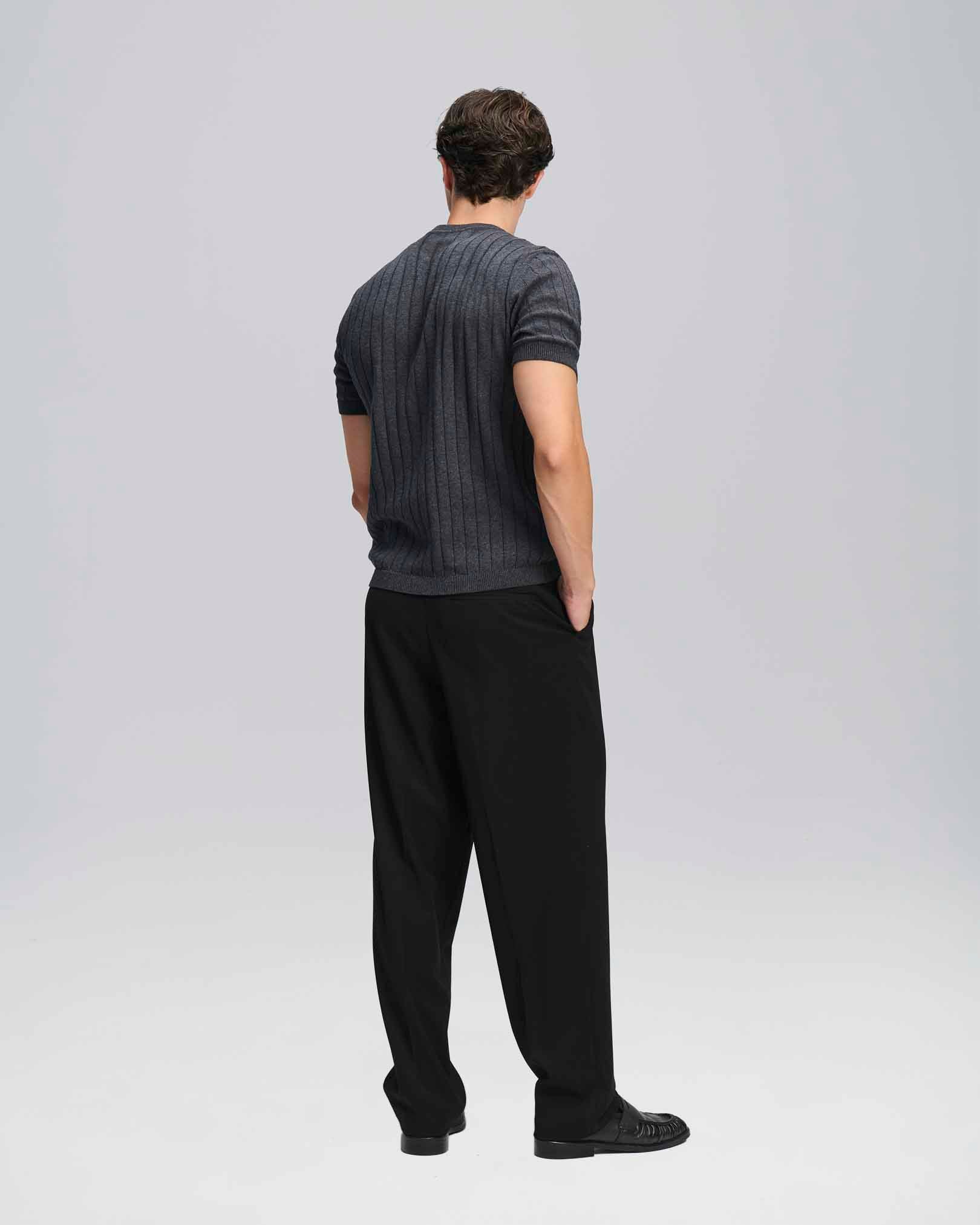 T-Shirt in maglia a coste