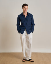 Camicia sartoriale in lino
