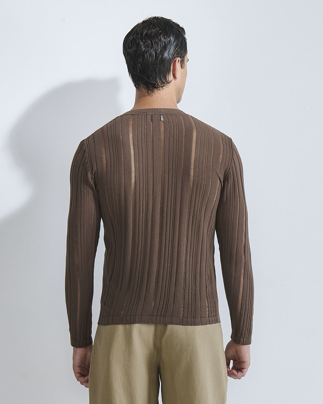 Maglia in cotone in filo fluttuante