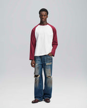 T-shirt longsleeve bicolor in cotone 210 gr