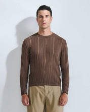 Maglia in cotone in filo fluttuante