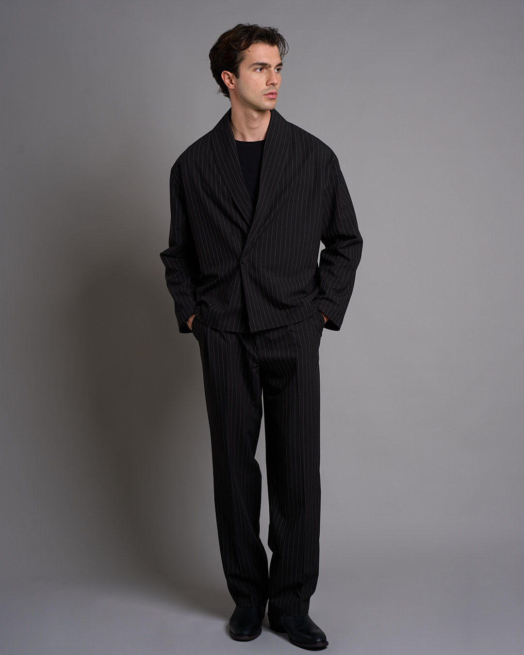 Giacca kimono Gessato