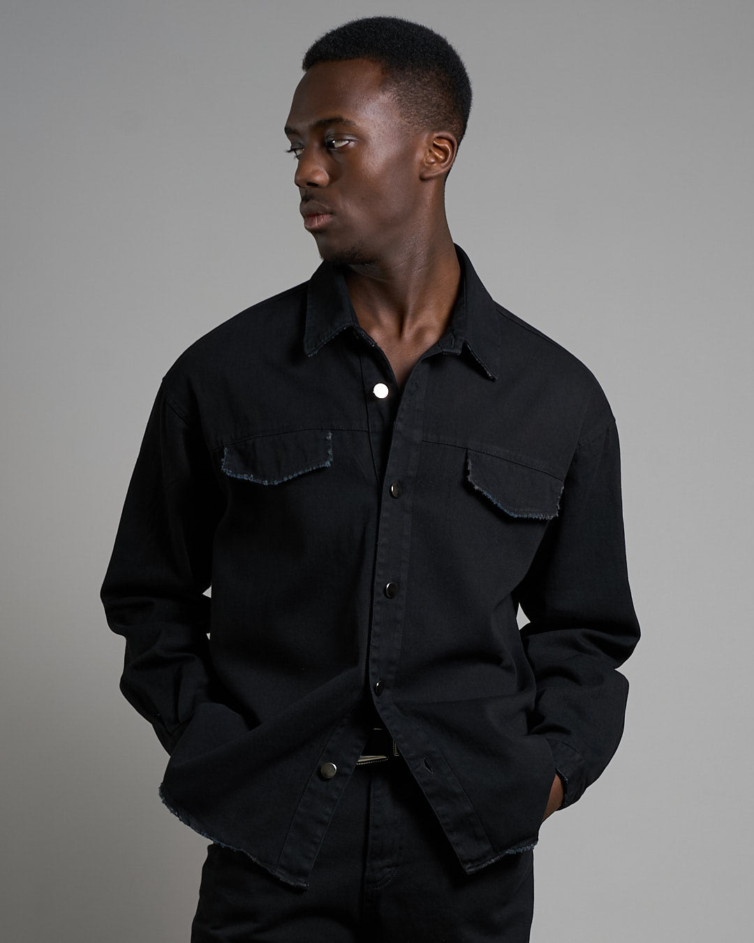 Camicia Giacca Con Rotture Oversize