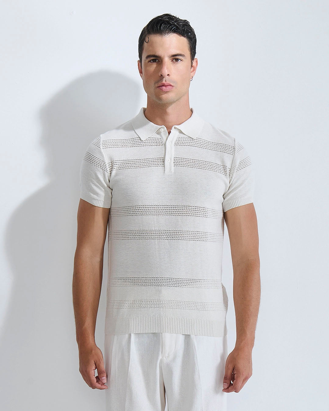 Polo in filo micro traforata