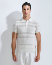 Polo in filo micro traforata