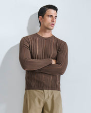 Maglia in cotone in filo fluttuante