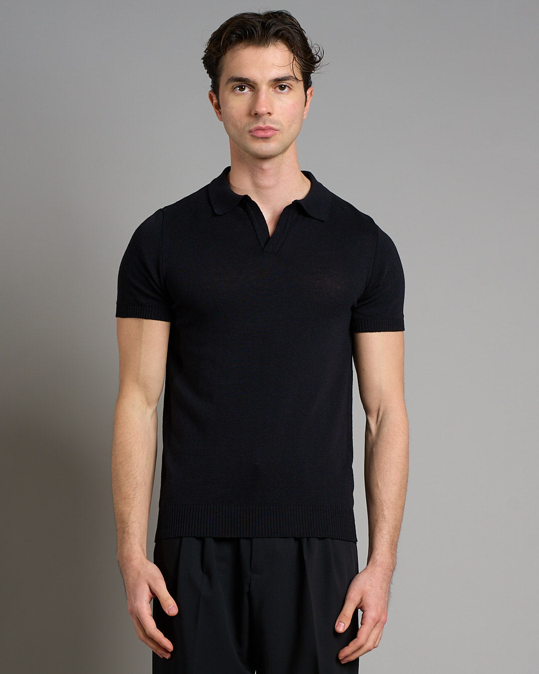 Polo senza bottoni mezza manica