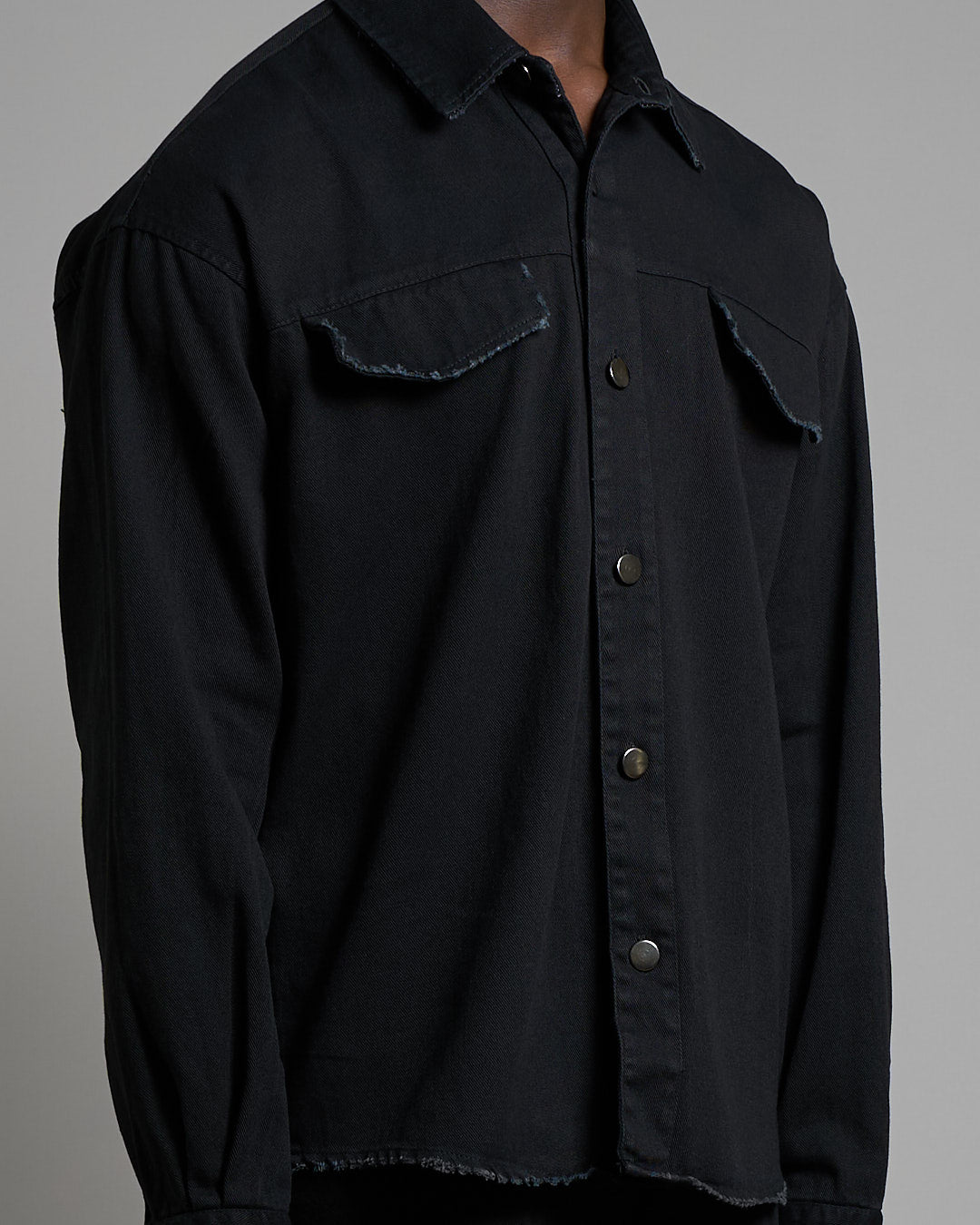 Camicia Giacca Con Rotture Oversize