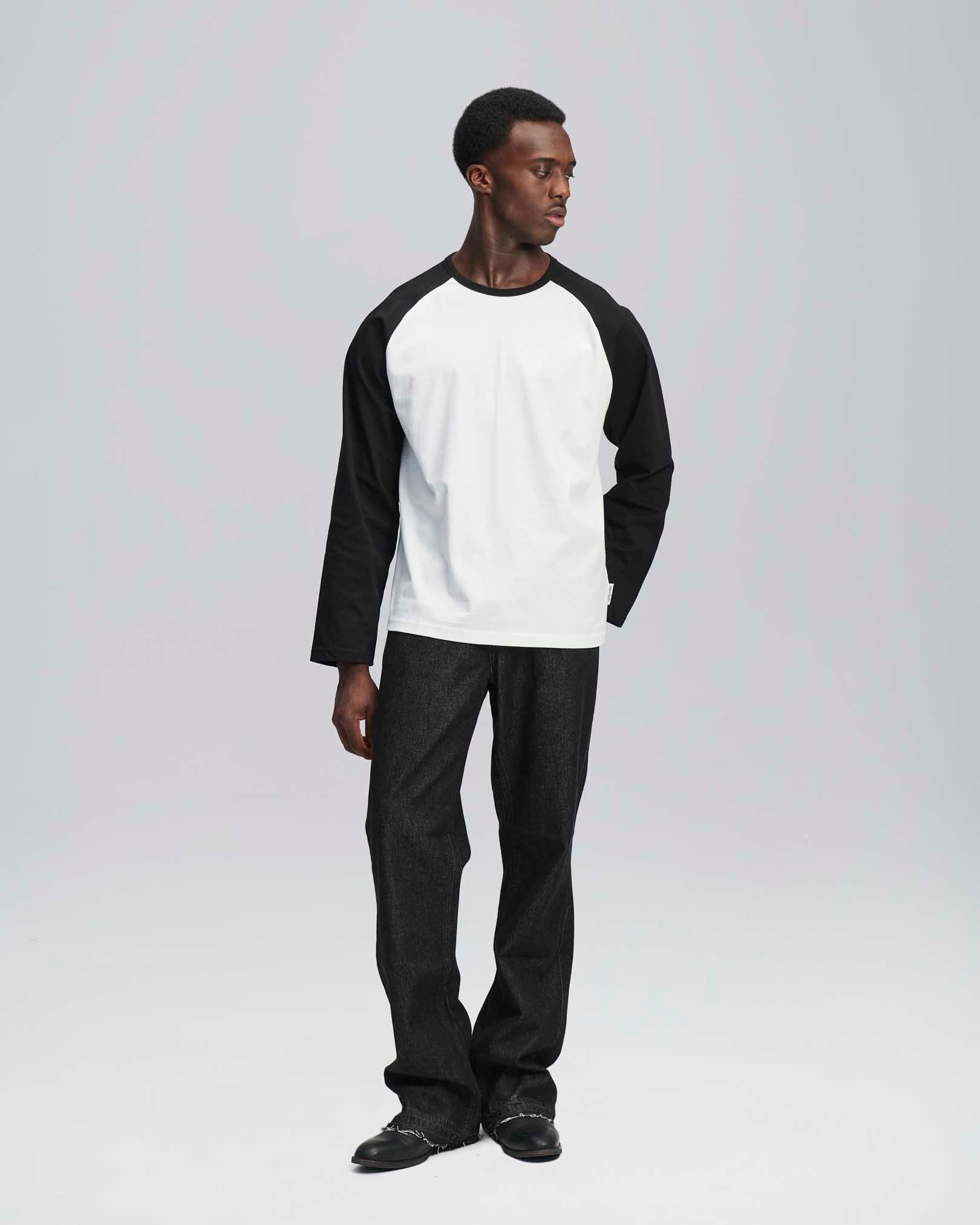 T-shirt longsleeve bicolor in cotone 210 gr