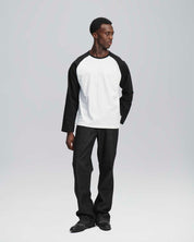 T-shirt longsleeve bicolor in cotone 210 gr