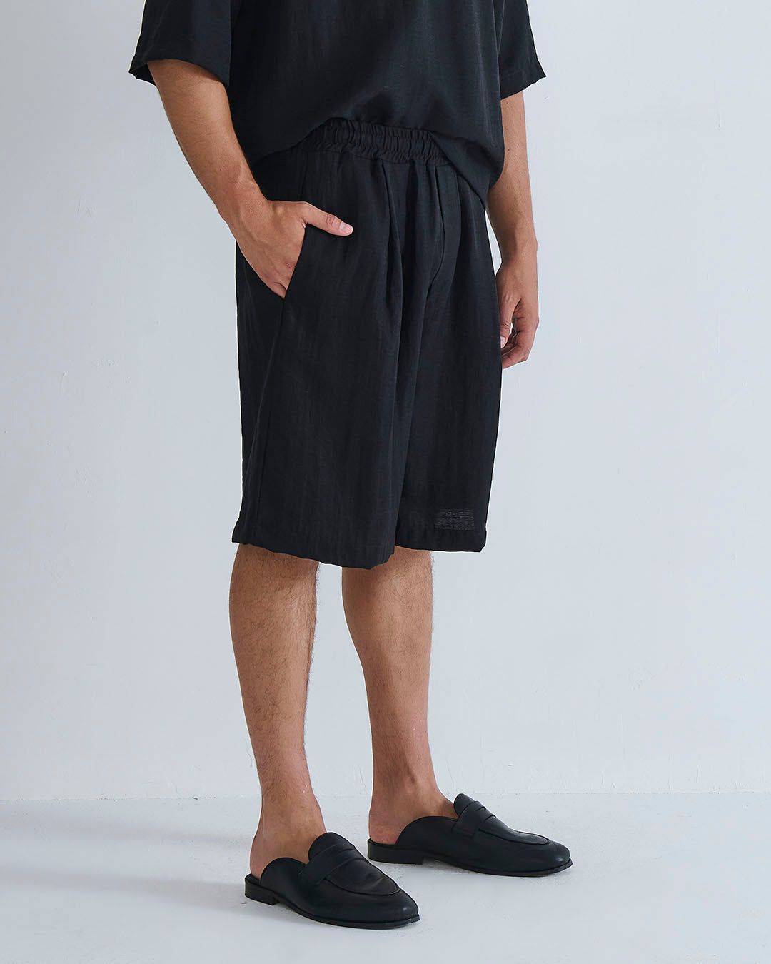Bermuda Jogger misto lino da coordinato